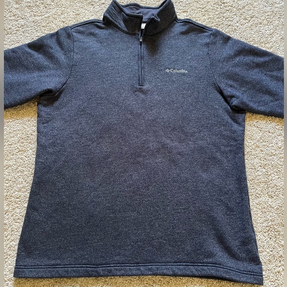 Columbia Men’s Navy Blue 1/4 Zip Pullover Size Large Outdoor Hiking Sweatshirt - Picture 3 of 9